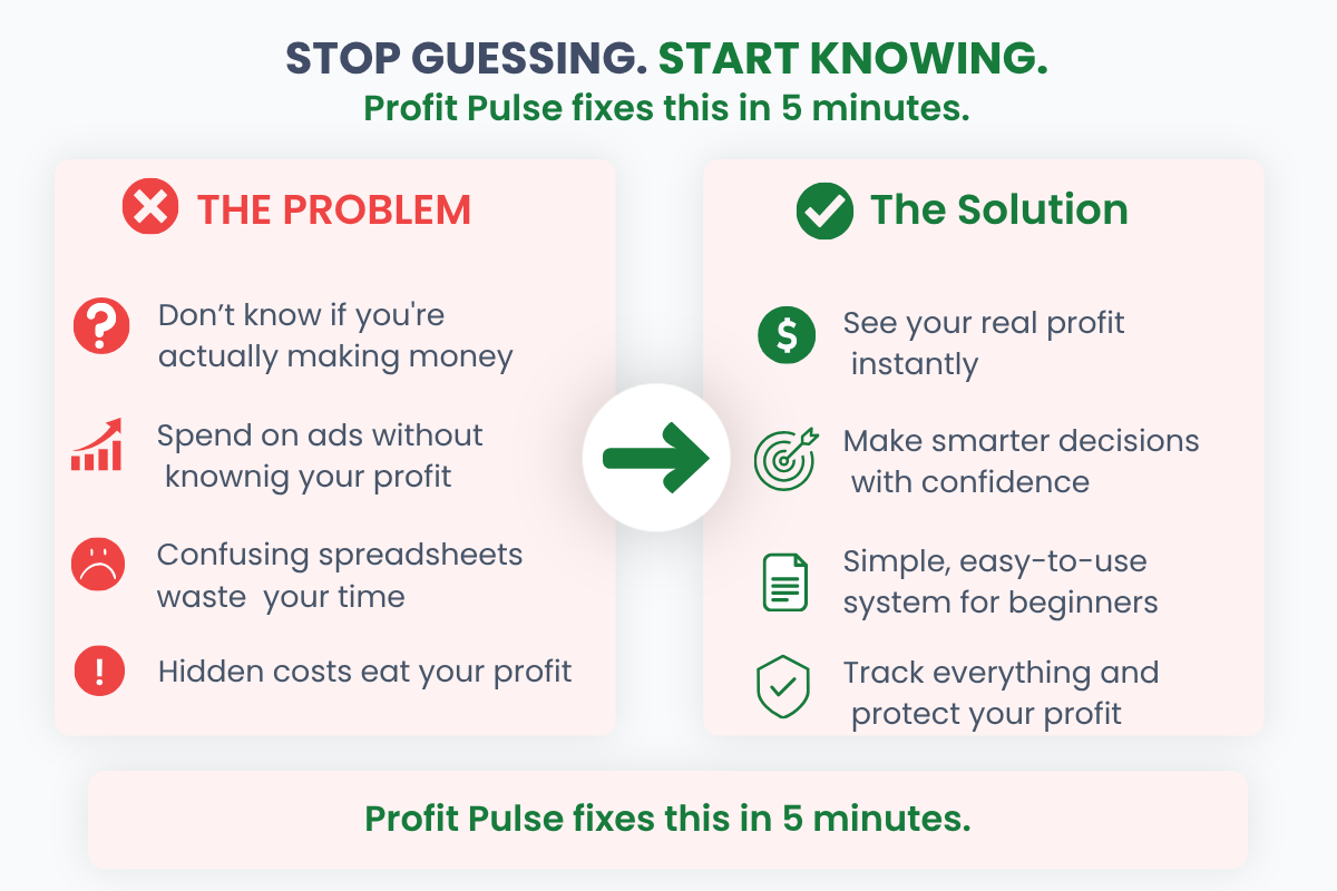 Profit Pulse System (Simple Profit Tracker for Shopify Beginners)