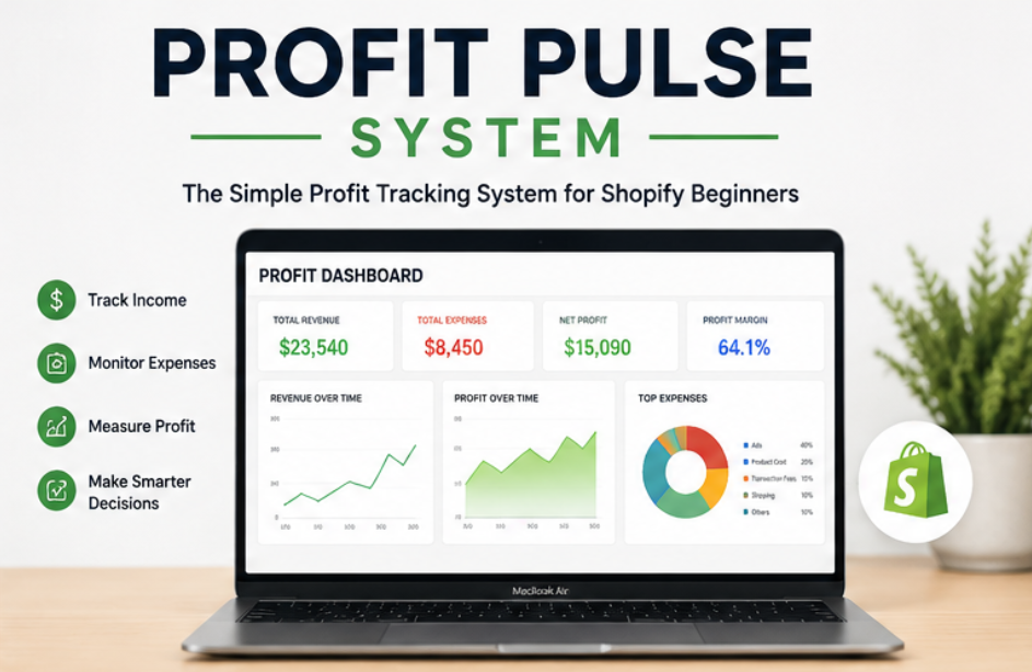 Profit Pulse System (Simple Profit Tracker for Shopify Beginners)
