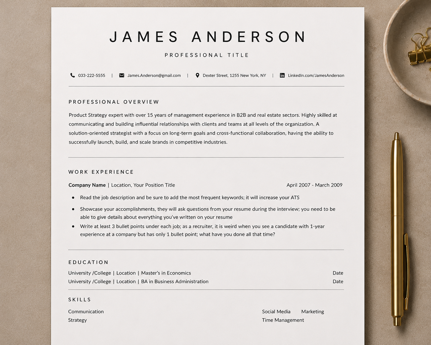 ResumeForge Pro™ ( Professional ATS Resume & Cover Letter Kit )
